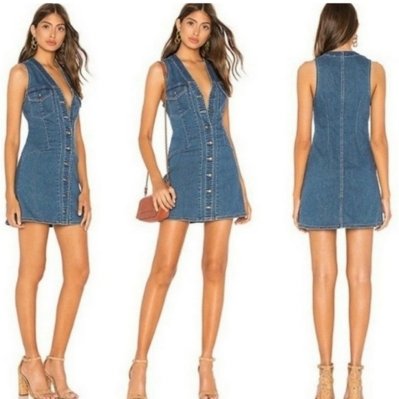 Free People Dresses & Skirts - Free People denim mini dress